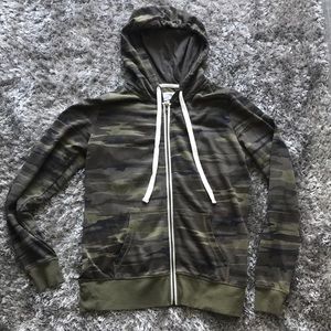 Grayson Threads camo zip up hoodie. Size medium